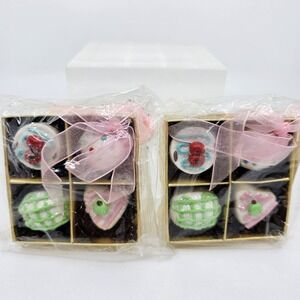 Rose Heart Faux Prop Display Fake Candy Cupcakes Candies Lot Of 2 Ships